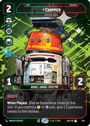 Chopper - Spectre Three (Prestige Foil) (834) [A Lawless Time] Foil Star Wars: Unlimited Single Disney