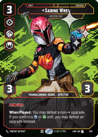 Sabine Wren - Spectre Five (Prestige Foil) (835) [A Lawless Time] Foil Star Wars: Unlimited Single Disney