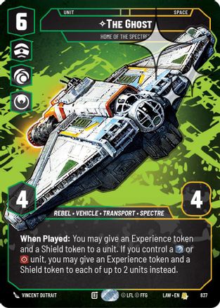 The Ghost - Home of the Spectres (Prestige Foil) (837) [A Lawless Time] Foil Star Wars: Unlimited Single Disney