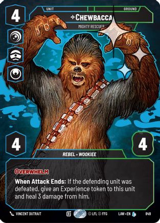 Chewbacca - Mighty Rescuer (Prestige Foil) (849) [A Lawless Time] Foil Star Wars: Unlimited Single Disney