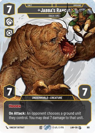 Jabba's Rancor - Snack Time! (Prestige Foil) (861) [A Lawless Time] Foil Star Wars: Unlimited Single Disney