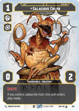 Salacious Crumb - Cackling Companion (Prestige Foil) (862) [A Lawless Time] Foil Star Wars: Unlimited Single Disney
