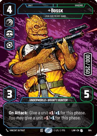 Bossk - Join Our Merry Band (Serialized) (864) [A Lawless Time] Foil Star Wars: Unlimited Single Disney