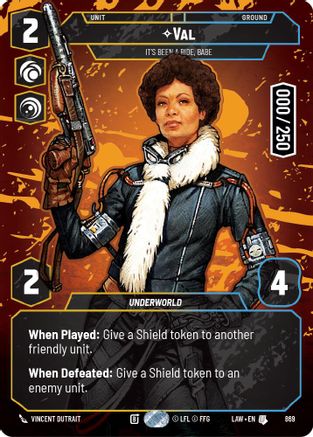 Val - It's Been a Ride, Babe (Serialized) (869) [A Lawless Time] Foil Star Wars: Unlimited Single Disney