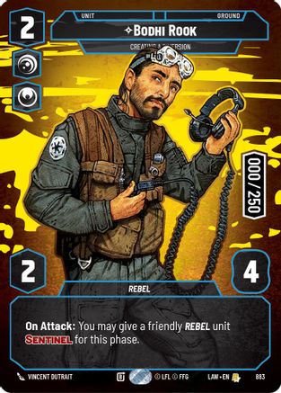 Bodhi Rook - Creating a Diversion (Serialized) (883) [A Lawless Time] Foil Star Wars: Unlimited Single Disney
