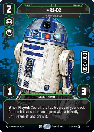 R2-D2 - Part of the Plan (Serialized) (886) [A Lawless Time] Foil Star Wars: Unlimited Single Disney