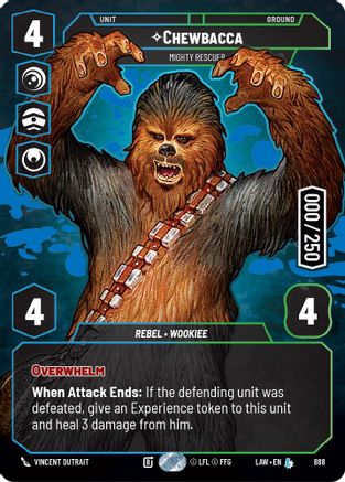 Chewbacca - Mighty Rescuer (Serialized) (888) [A Lawless Time] Foil Star Wars: Unlimited Single Disney