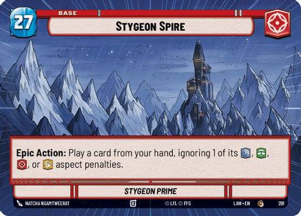 Stygeon Spire // Experience (Hyperspace) (291 // T05) [A Lawless Time] Star Wars: Unlimited Single Disney