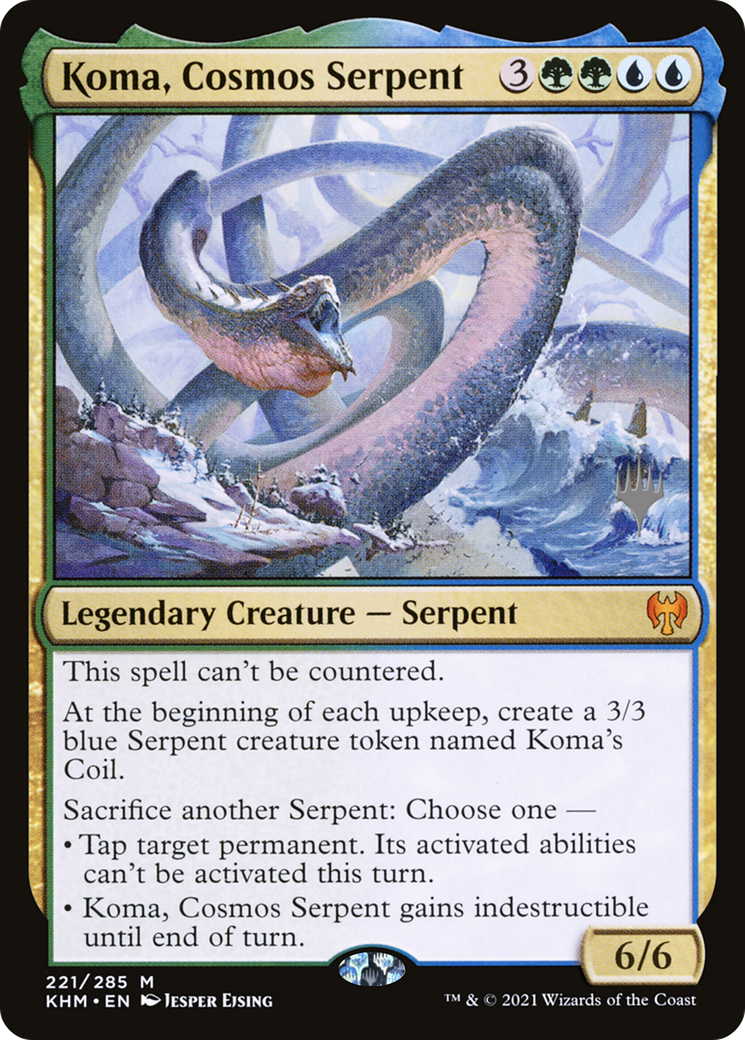 Koma, Cosmos Serpent (PPKHM-221) [Kaldheim Promos] Foil MTG Single Wizards of the Coast