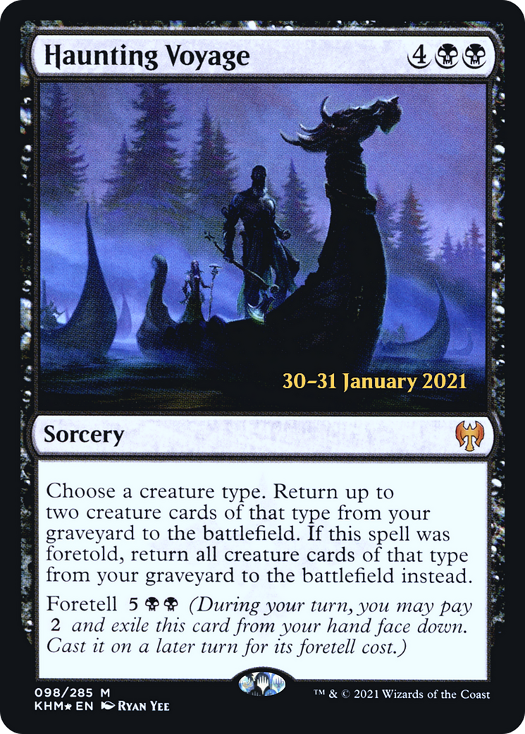 Haunting Voyage (PRE-098) [Kaldheim Promos] Foil MTG Single Wizards of the Coast