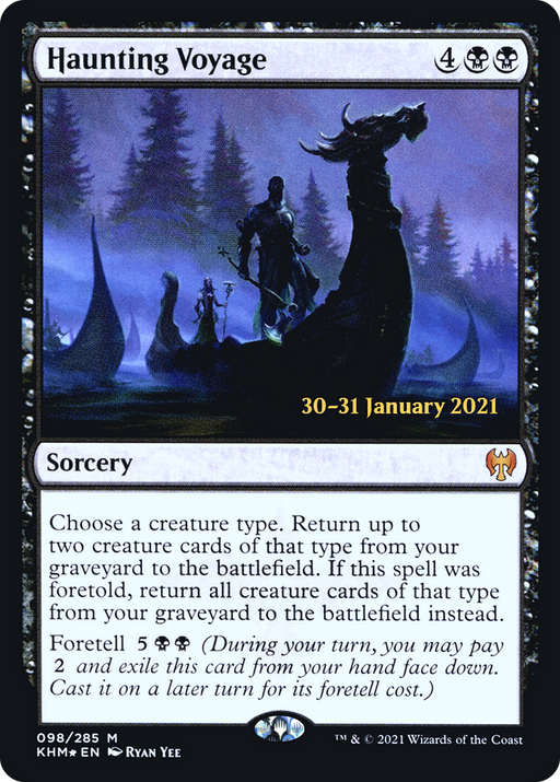 Haunting Voyage (PRE-098) [Kaldheim Promos] Foil MTG Single Wizards of the Coast