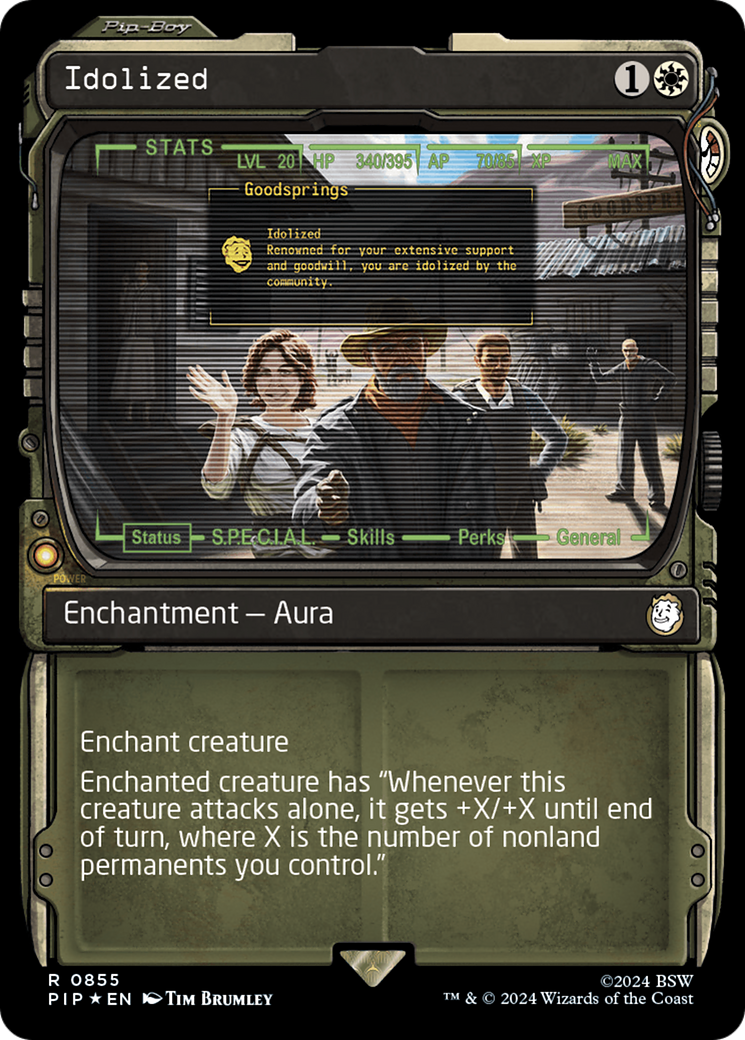 Idolized (Surge Foil) (PIP-855) [Fallout] (Showcase) Foil MTG Single Wizards of the Coast