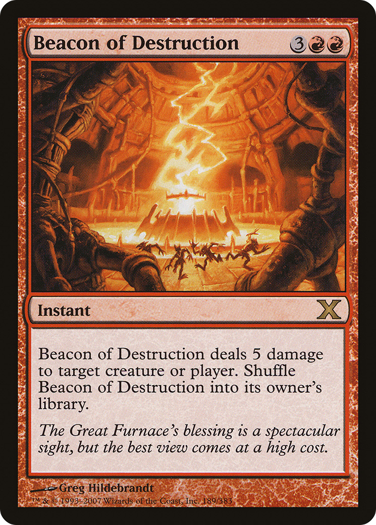 Beacon of Destruction (10E-189) [Tenth Edition] Foil MTG Single Wizards of the Coast