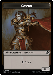 Vampire (0006) // Vampire Demon Double-Sided Token [Tokens] The Lost Caverns of Ixalan Commander Tokens MTG Single Magic: The Gathering