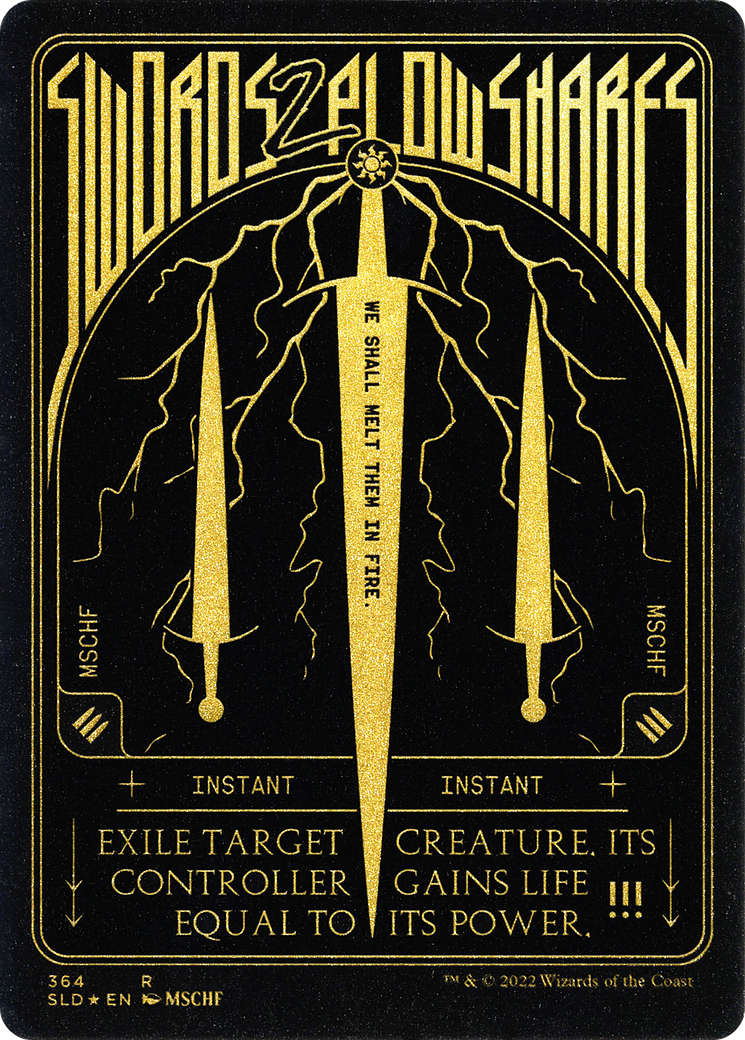 Swords to Plowshares (SLD-364) [Secret Lair] Drop Foil MTG Single Wizards of the Coast