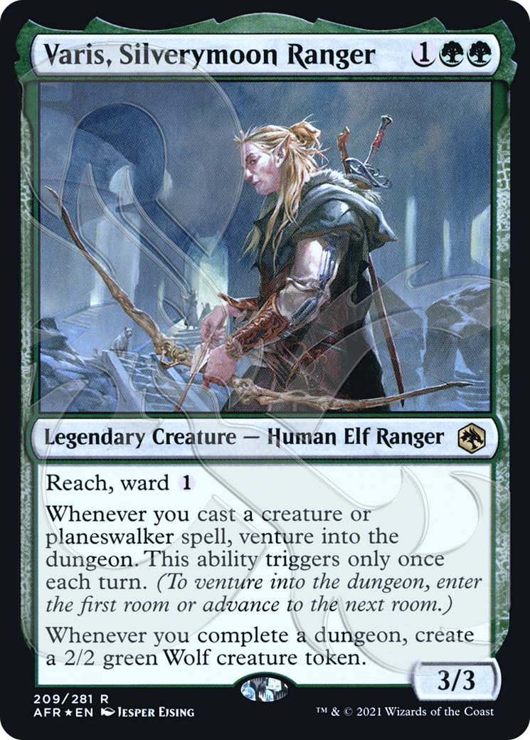 Varis, Silverymoon Ranger (AFR&-209) [Adventures in the Forgotten Realms Promos] Foil MTG Single Wizards of the Coast