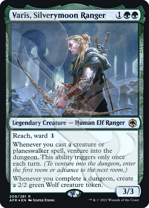 Varis, Silverymoon Ranger (AFR&-209) [Adventures in the Forgotten Realms Promos] Foil MTG Single Wizards of the Coast