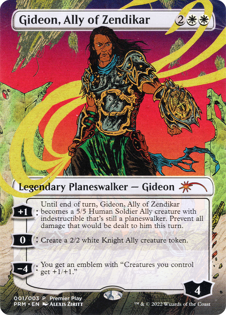 Gideon, Ally of Zendikar (PTP-001) [Misc] Regional Championship Qualifiers 2022 (Borderless) Foil MTG Single Wizards of the Coast