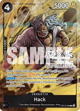 Hack (Regionals Finalist Card Set 26-27) (OP12-089) [One Piece Promotion Cards] Foil One Piece Single Bandai