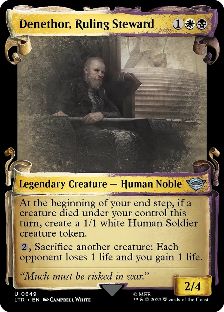 Denethor, Ruling Steward (LTR-649) [The Lord of the Rings: Tales of Middle-earth] (Showcase) Foil MTG Single Wizards of the Coast