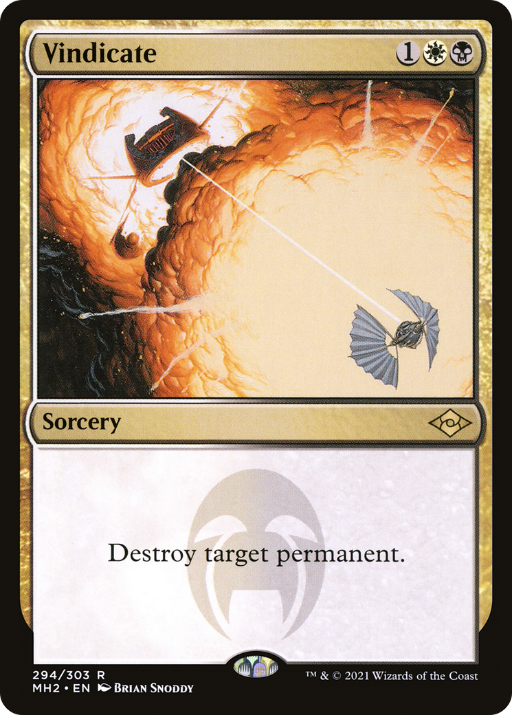 Vindicate (MH2-294) [Modern Horizons 2] Etched Foil MTG Single Wizards of the Coast