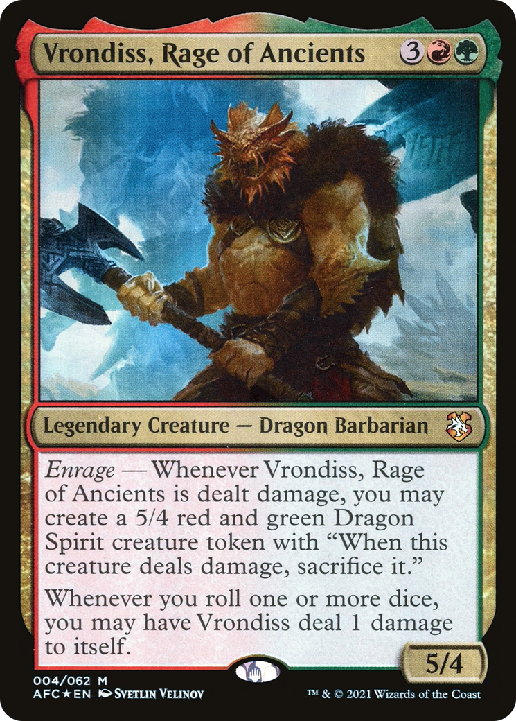 Vrondiss, Rage of Ancients (AFC-004) [Forgotten Realms Commander] Foil MTG Single Wizards of the Coast