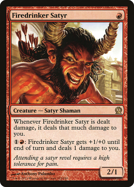 Firedrinker Satyr (THS-122) [Theros] Foil MTG Single Wizards of the Coast