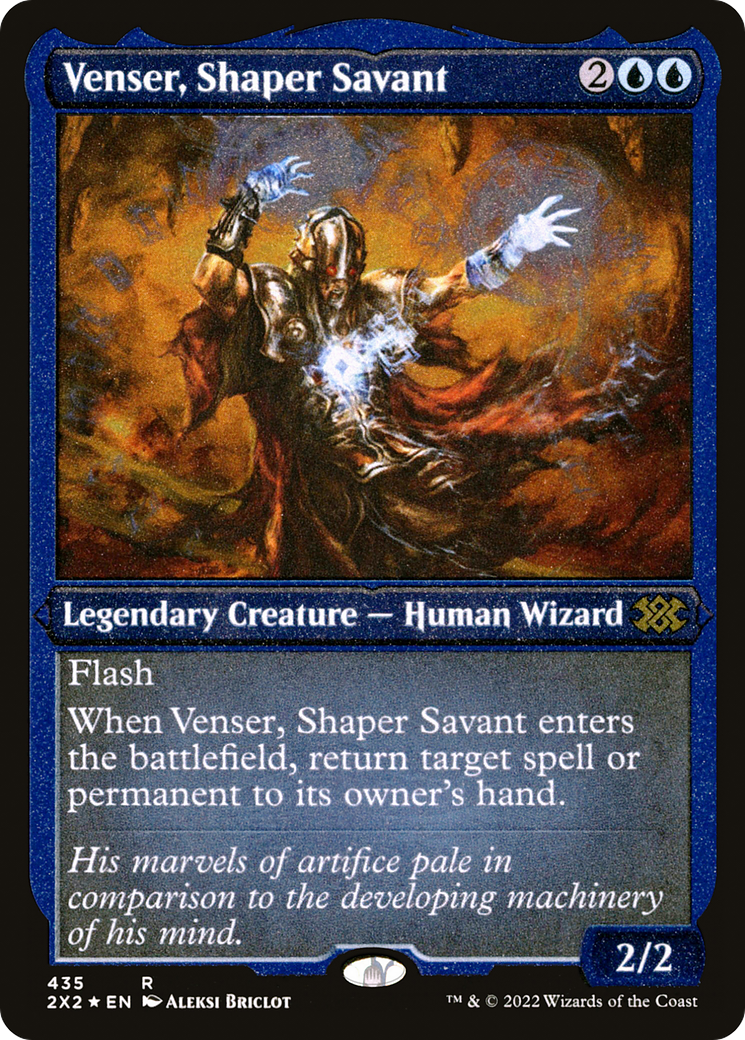 Venser, Shaper Savant (Foil Etched) (2X2-435) [Double Masters 2022] Foil MTG Single Wizards of the Coast
