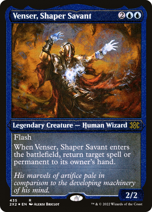 Venser, Shaper Savant (Foil Etched) (2X2-435) [Double Masters 2022] Foil MTG Single Wizards of the Coast