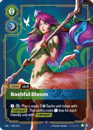 Lillia - Bashful Bloom (189/219) [Unleashed] Foil Riftbound Singles Riot Games