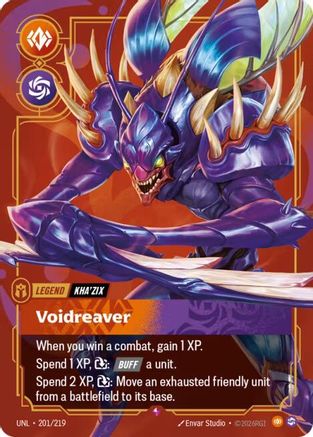 Kha'Zix - Voidreaver (201/219) [Unleashed] Foil Riftbound Singles Riot Games