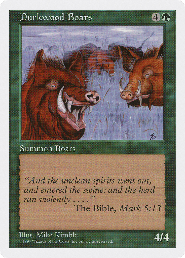 Durkwood Boars (5ED-289) [Fifth Edition] MTG Single Wizards of the Coast
