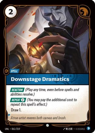 Downstage Dramatics (061/219) [Unleashed] Foil Riftbound Singles Riot Games