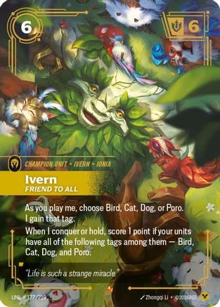 Ivern - Friend to All (177/219) [Unleashed] Foil Riftbound Singles Riot Games