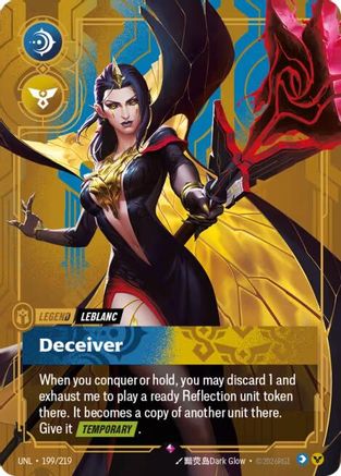 LeBlanc - Deceiver (199/219) [Unleashed] Foil Riftbound Singles Riot Games