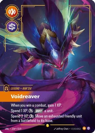 Kha'Zix - Voidreaver (Signature) (236*/219) [Unleashed] Foil Riftbound Singles Riot Games