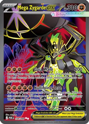 Mega Zygarde ex - 104/088 Holofoil [ME03 Perfect Order] Pokemon Single Pokémon