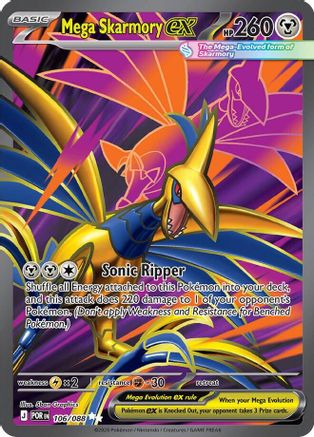 Mega Skarmory ex - 106/088 Holofoil [ME03 Perfect Order] Pokemon Single Pokémon