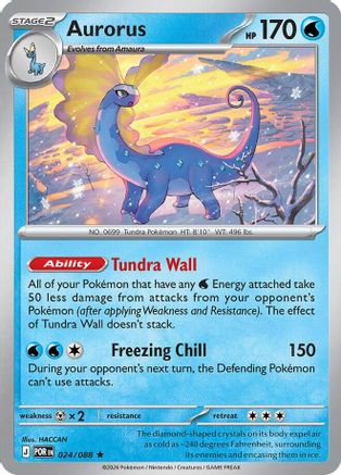 Aurorus - 024/088 Reverse Holofoil [ME03 Perfect Order] Pokemon Single Pokémon