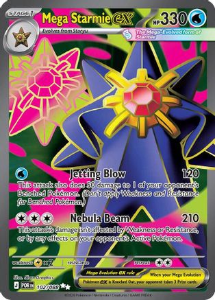 Mega Starmie ex - 102/088 Holofoil [ME03 Perfect Order] Pokemon Single Pokémon