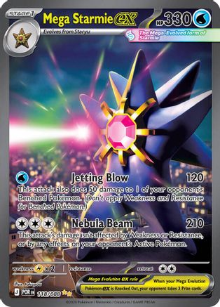 Mega Starmie ex - 118/088 Holofoil [ME03 Perfect Order] Pokemon Single Pokémon