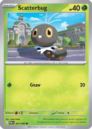 Scatterbug (7) Reverse Holofoil [ME03 Perfect Order] Pokemon Single Pokémon
