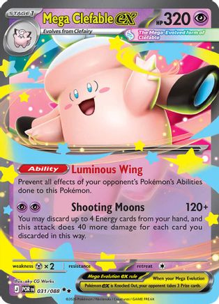 Mega Clefable ex - 031/088 Holofoil [ME03 Perfect Order] Pokemon Single Pokémon