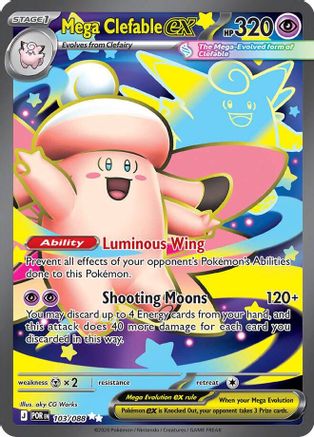 Mega Clefable ex - 103/088 Holofoil [ME03 Perfect Order] Pokemon Single Pokémon