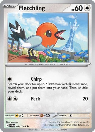 Fletchling (66) Reverse Holofoil [ME03 Perfect Order] Pokemon Single Pokémon