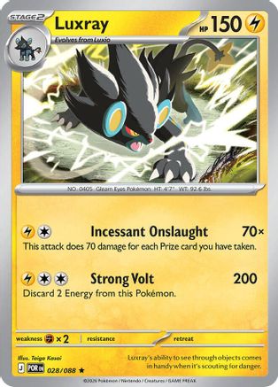Luxray (28) Reverse Holofoil [ME03 Perfect Order] Pokemon Single Pokémon