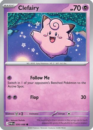 Clefairy - 030/088 Reverse Holofoil [ME03 Perfect Order] Pokemon Single Pokémon
