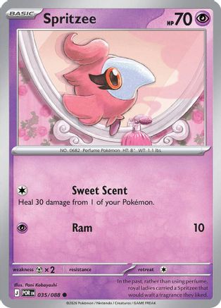 Spritzee (35) Reverse Holofoil [ME03 Perfect Order] Pokemon Single Pokémon