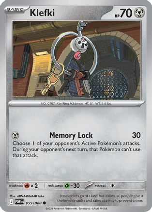 Klefki (59) Reverse Holofoil [ME03 Perfect Order] Pokemon Single Pokémon