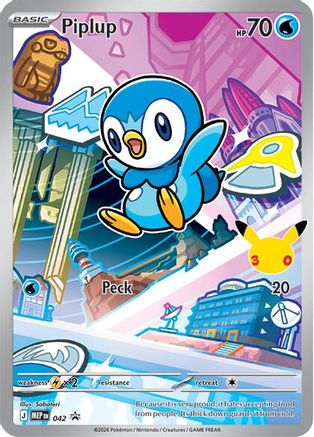 Piplup - 042 (42) Holofoil [ME Mega Evolution Promo] Pokemon Single Pokémon